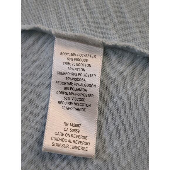 Simply Noelle Baby Blue Knit Spring Cardigan Flowy XS - Picture 9 of 10